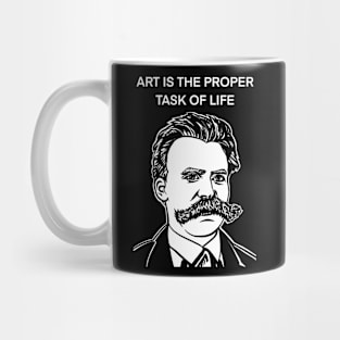 FRIEDRICH NIETZSCHE quote .9 - ink portrait Mug